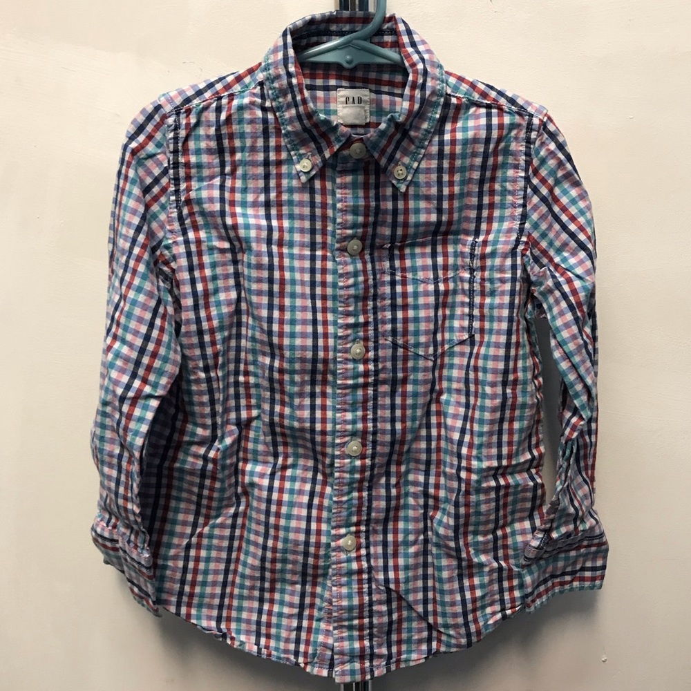 GAP Kids Plaid Cotton Button-Up Shirt - Sz XS/5